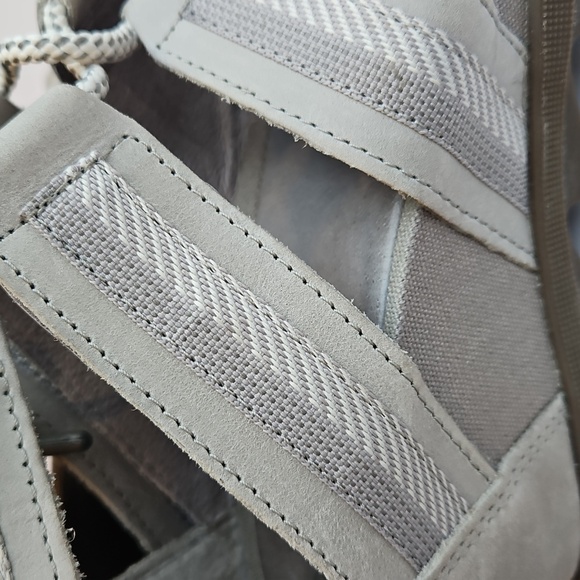 Sorel Light Gray Joanie II Lace Webbing Wedge Sandals 9 - Picture 10 of 10